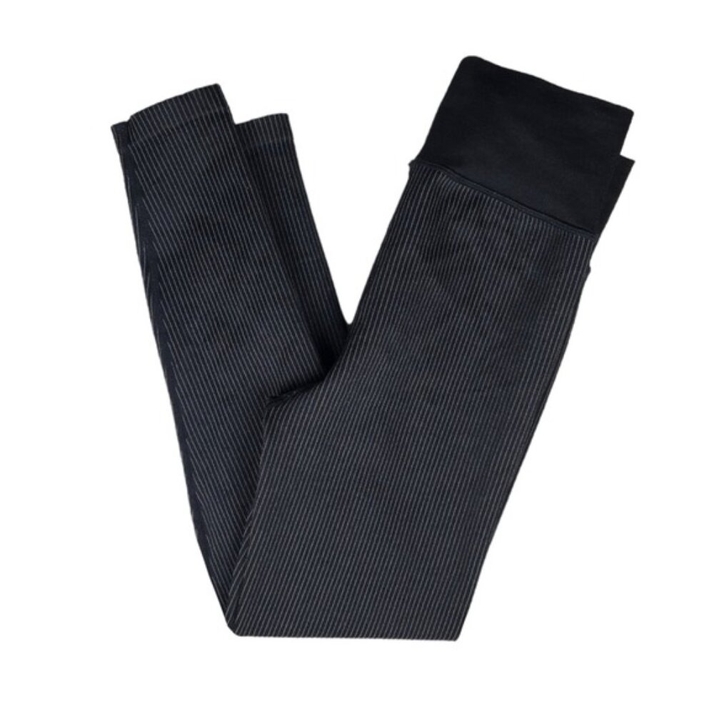 Aerie Womens Black Grey Stripe 7/8 High Rise Leggings Size S